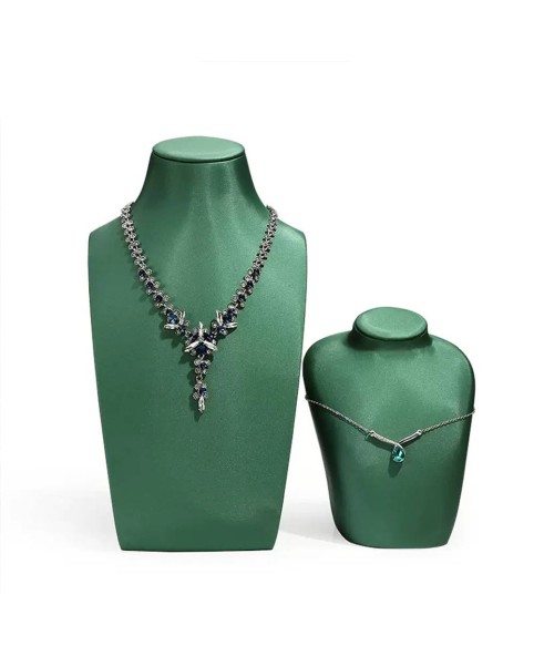 Premium-Halsketten-Präsentationsbüste aus Leder zu verkaufen