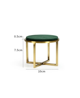 Luxury Green Velvet Gold Metal Jewelry Display Stand For Sale
