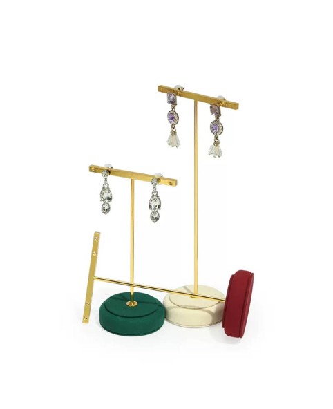Luxury Metal Gold T Bar Earring Display Holder For Sale