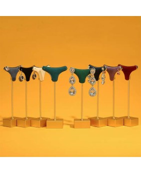 Luxury Gold Metal Velvet Earring Display Holder