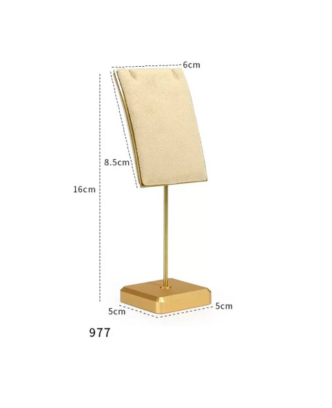 Wysokiej jakości złoty metalowy luksusowy aksamitny stojak na naszyjniki