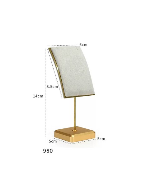 Wysokiej jakości złoty metalowy luksusowy aksamitny stojak na naszyjniki