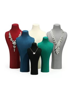 Premium Velvet Necklace Display Bust For Sale