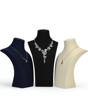 Luxus-Einzelhandels-Samt-Halsketten-Display-Büste zum Verkauf