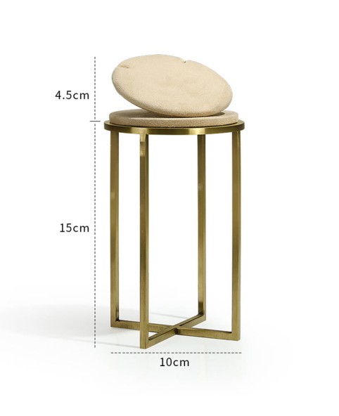 Luksusowy złoty metalowy stojak na naszyjniki w kolorze khaki, aksamitny na sprzedaż