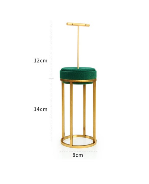 Роскошный светло-зеленый бархатный золотой металлический держатель для сережек
