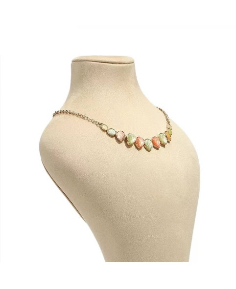 Busto de exhibición de collar de joyería de terciopelo de lujo a la venta