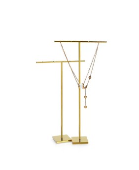 Luxury Gold Metal Cream T Bar Earring Display Holder Stand