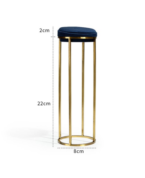 Роскошный золотой металлический темно-синий бархатный высокий кольцевой стенд для продажи