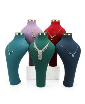 Luxury Velvet Necklace Display Bust For Sale