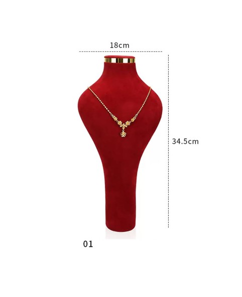 Luxury Velvet Necklace Display Bust Stand