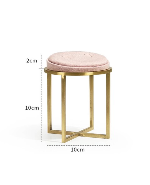 Премиум-золотая металлическая розовая бархатная подставка для колец на продажу