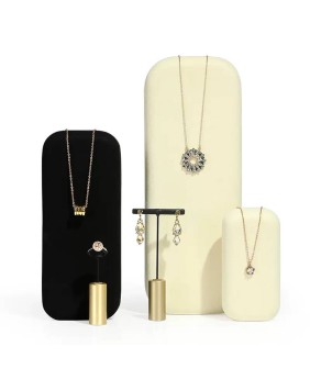 Expositor de colar de joias de veludo de luxo para venda