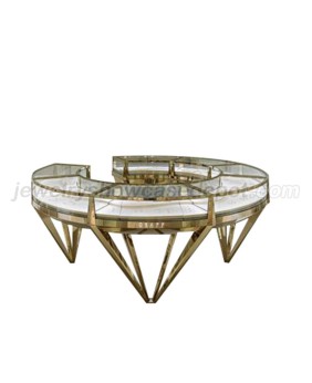 Custom Innovative Design Circular Glass Table Jewelry Display