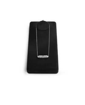 Vassoio espositivo di lusso per collane di gioielli in velluto nero in vendita