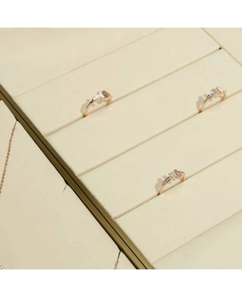 Premium Cream Velvet  Jewelry Display Tray For Sale