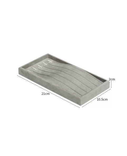 Светло-серый бархатный поднос для розничной продажи ювелирных браслетов для продажи