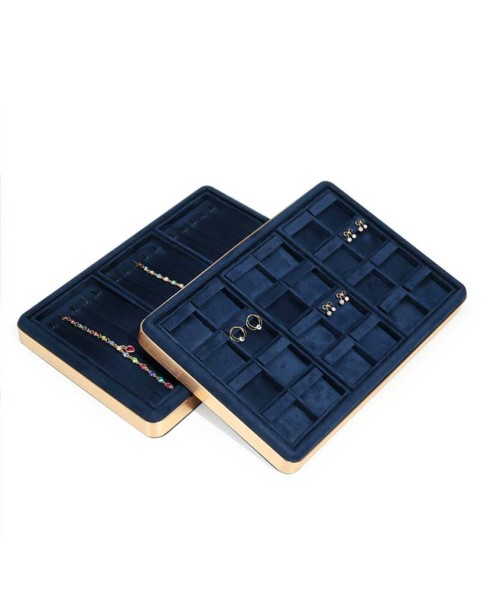 Premium Navy Blue Velvet  Jewelry Bracelet Display Tray For Sale