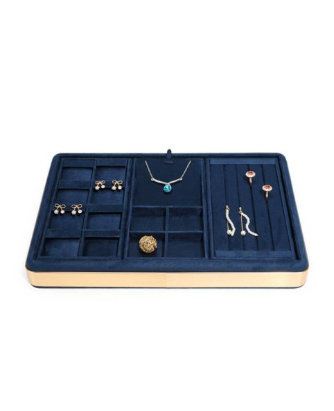 Premium Navy Blue Velvet  Jewelry Bracelet Display Tray For Sale
