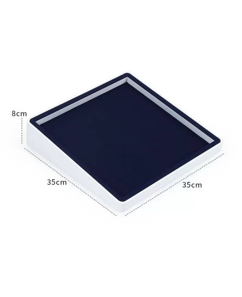 Hochwertiges Premium-Schmucktablett aus marineblauem Samt zu verkaufen