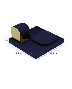 Luxury Navy Blue Velvet Watch and Bangle Display Tray