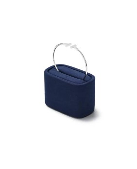 Navy Blue Velvet Bangle Display Holder For Sale