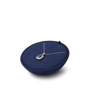 Soporte de exhibición de collar de terciopelo azul marino a la venta