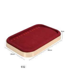 Luxury Premium Gold Red Velvet Retail Bracelet Display Tray For Sale
