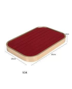 Luxury Premium Gold Red Velvet Retail Ring Display Tray For Sale