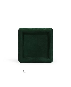 Bandeja de presentación de joyería cuadrada de terciopelo verde premium a la venta