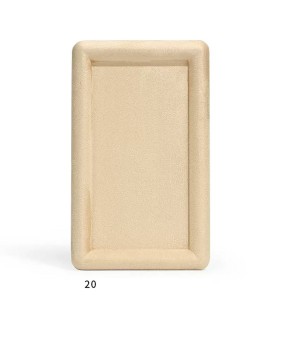 Hochwertiges rechteckiges Schmuck-Präsentationstablett aus khakifarbenem Samt zu verkaufen
