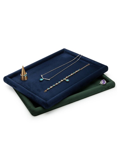 Luxe fluwelen presentatiebak voor sieraden voor de detailhandel