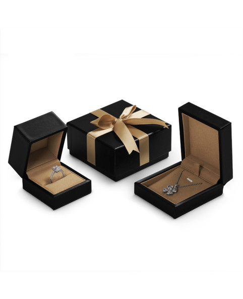 New Black Velvet Jewelry Gift Box Ring Packaging Box