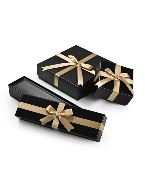 New Black Velvet Jewelry Gift Box Ring Packaging Box