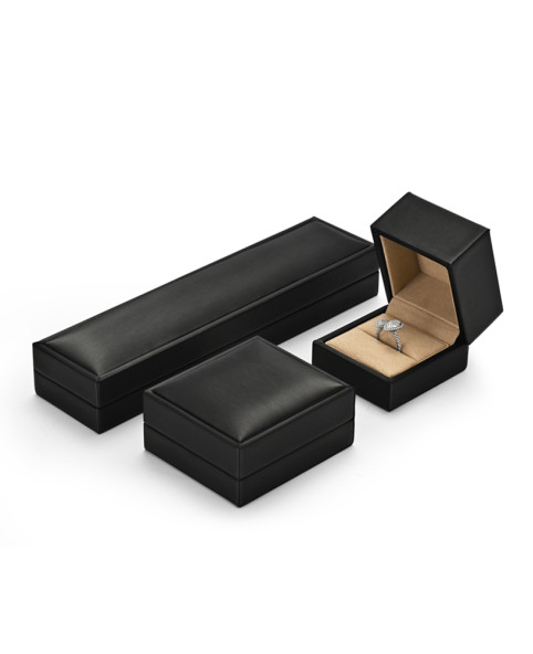 New Black Velvet Jewelry Gift Box Ring Packaging Box