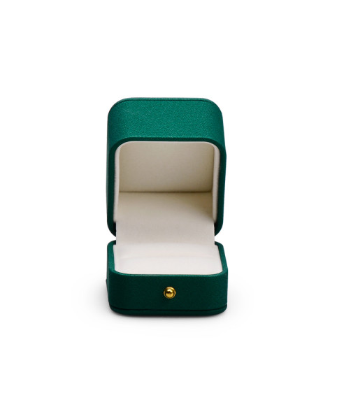 Scatola regalo per gioielli in pelle verde di lusso, scatola per imballaggio ad anello in vendita Scatola regalo per gioielli in pelle verde di lusso, scatola per imballaggio ad anello in vendita