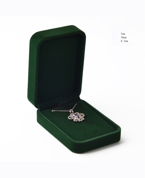 Luxury New Green Velvet Jewelry Gift Box Necklace Packaging Box