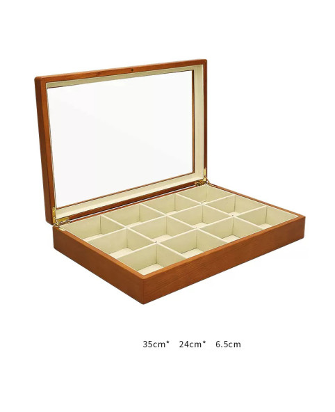 Luxe Retail Houten Fluwelen Rooster Sieraden Display Box Te Koop
