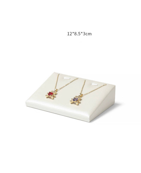 プレミアム オフホワイト ベルベット ダブルネックレス ディスプレイスタンド 販売中