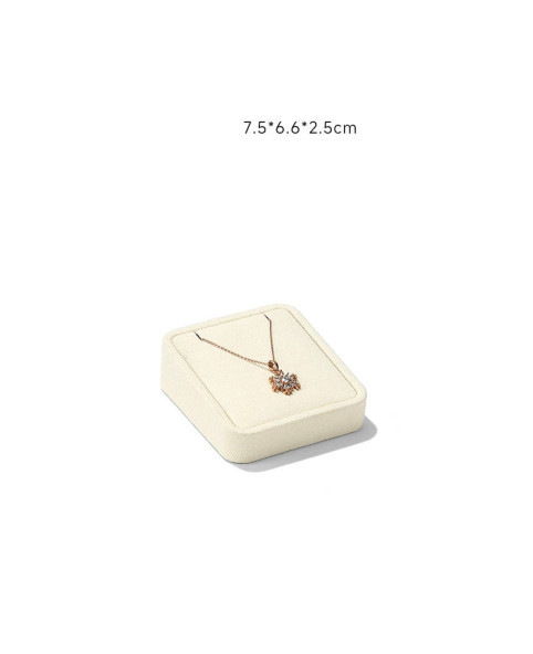 クリエイティブなオフホワイトベルベットネックレスディスプレイトレイ販売中