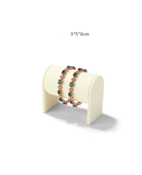 Nuevo expositor de pulseras de terciopelo blanco roto