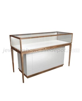 Luxury Stainless Steel Jewelry Counter Display Showcase