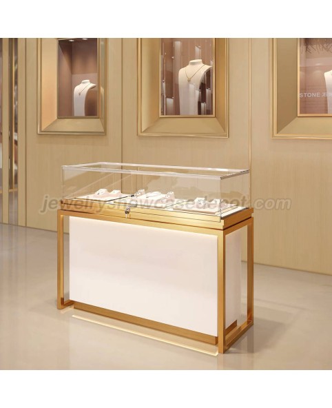 Vitrine de vidro para joias de madeira de vidro profissional