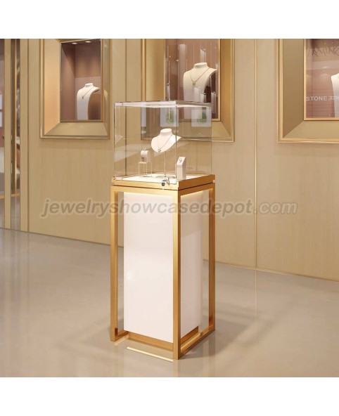 Professional Glass Wooden Jewelry Glass Showcase
