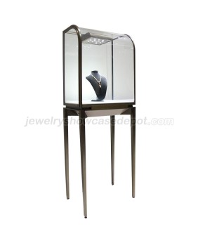 Premium Curved Glass Jewelry Store Display Case