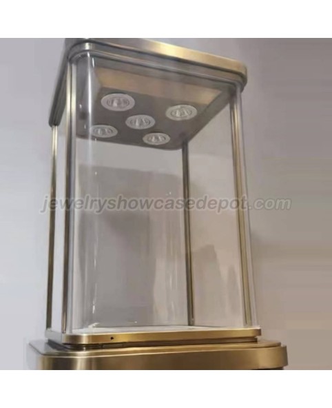 Commercial Custom Free Standing Glass Retail Jewelry Display Case