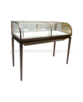 Custom Curved Glass Jewelry Display Cases For Sale