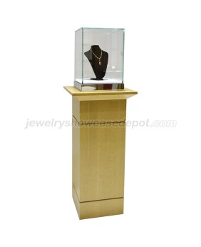High End Wooden Glass Retail Store Pedestal Jewelry Display Cases
