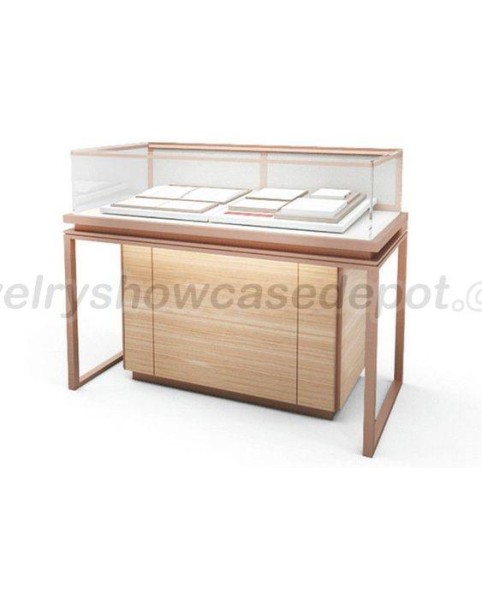 Rose Gold  Jewelry Display Counter Showcase