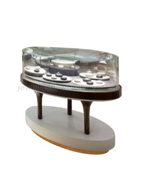Luxury Oval Retail Jewelry Display Stands For Retail Store